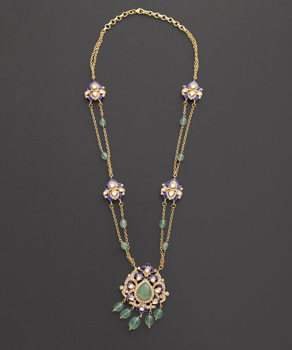 Neel_Gul_Green_Stone_&amp;_Blue_Meenakari_Necklace_WeaverStory_02