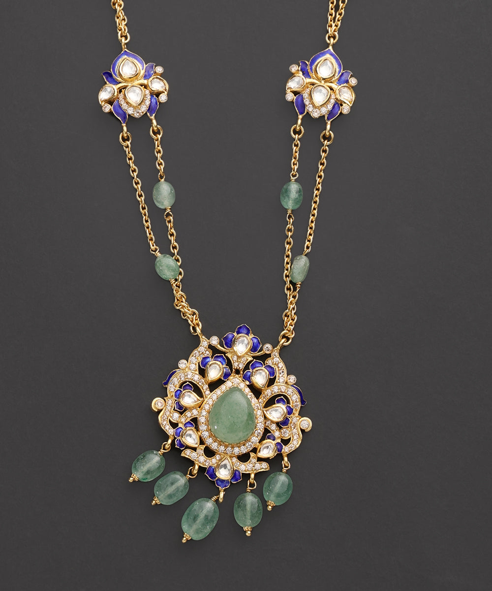 Neel_Gul_Green_Stone_&amp;_Blue_Meenakari_Necklace_WeaverStory_03