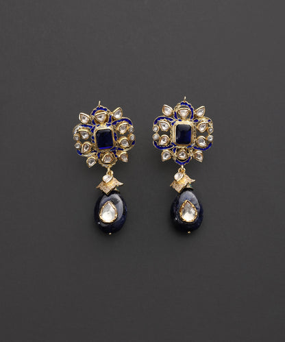 Neelprabha_Royal_Blue_Meenakari_Kundan_Drop_Earrings_WeaverStory_03