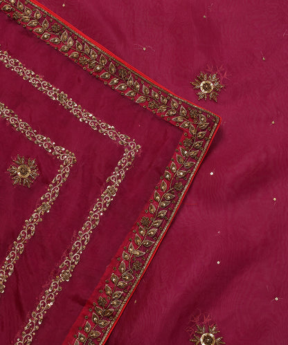 Mulled_Wine_Handloom_Pure_Organza_Dupatta_With_Hand_Embroidered_Zardozi_Borders_And_Boota_WeaverStory_04