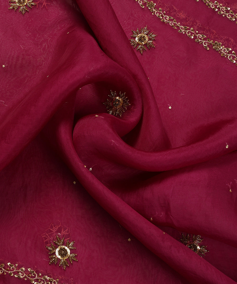 Mulled_Wine_Handloom_Pure_Organza_Dupatta_With_Hand_Embroidered_Zardozi_Borders_And_Boota_WeaverStory_05