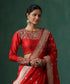 Red_Raw_Silk_Blouse_With_Hand_Embroidered_Zardozi_Work_WeaverStory_01