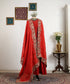 Red_Handloom_Pure_Organza_Dupatta_With_Hand_Embroidered_Zardozi_Border_WeaverStory_01