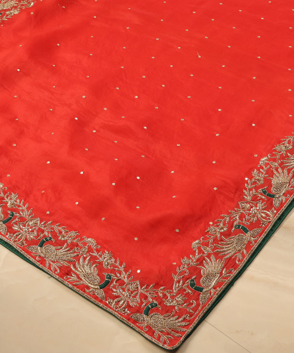 Red_Handloom_Pure_Organza_Dupatta_With_Hand_Embroidered_Zardozi_Border_WeaverStory_03