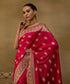 Hot_Pink_Handloom_Pure_Katan_Silk_Shikargah_Banarasi_Saree_With_Embroidery_On_Borders _WeaverStory01