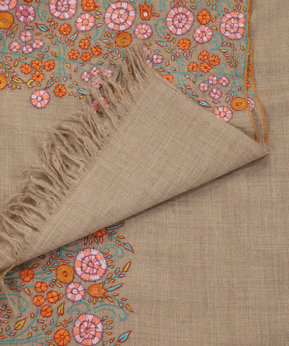 Beige_Handwoven_Pure_Pashmina_Shawl_With_Paper_Mache_Embroidery_WeaverStory_04