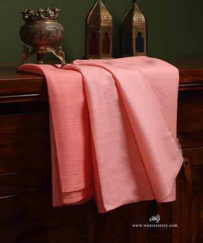 Peach_Handwoven_Semi_Pure_Pashmina_Stole_WeaverStory_01