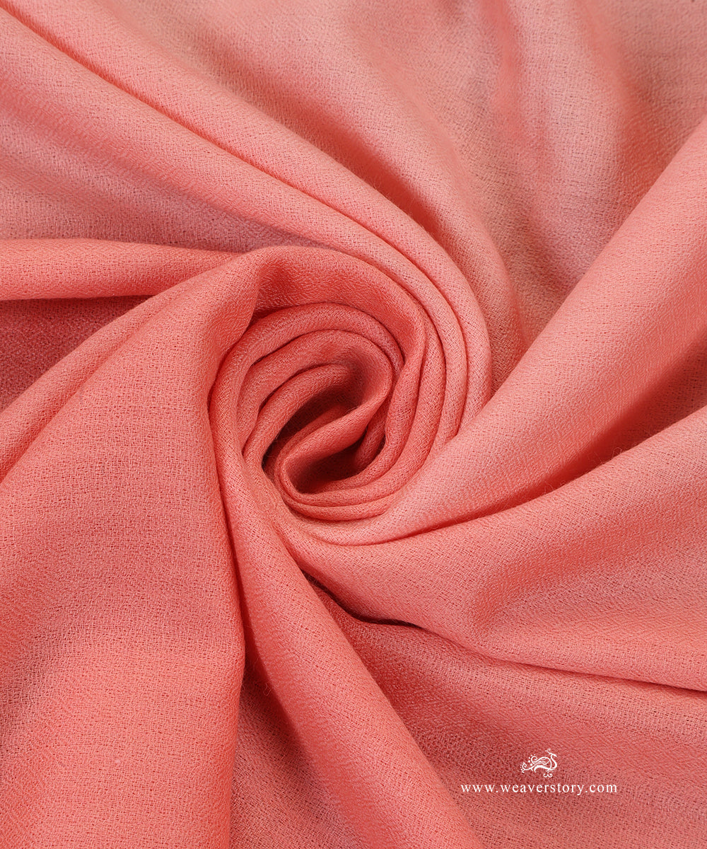 Peach_Handwoven_Semi_Pure_Pashmina_Stole_WeaverStory_05