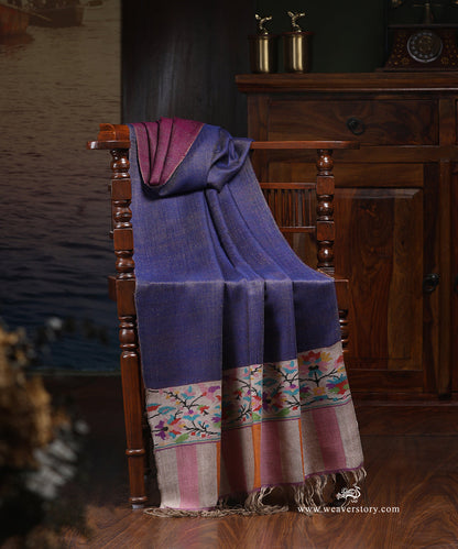 Purple_Handwoven_Pure_Pashmina_Stole_With_Kani_Palla_WeaverStory_01