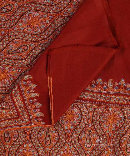 Handwoven_Maroon_Pure_Pashmina_Shawl_With_All_Over_Soznikari_Embroidery_WeaverStory_04