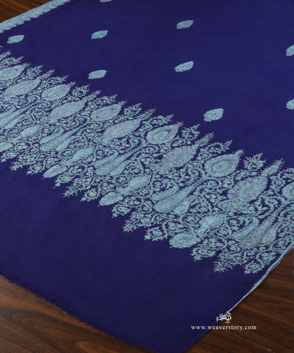 Handwoven_Purple_Pure_Pashmina_Shawl_With_Blue_Soznikari_Palla_WeaverStory_03