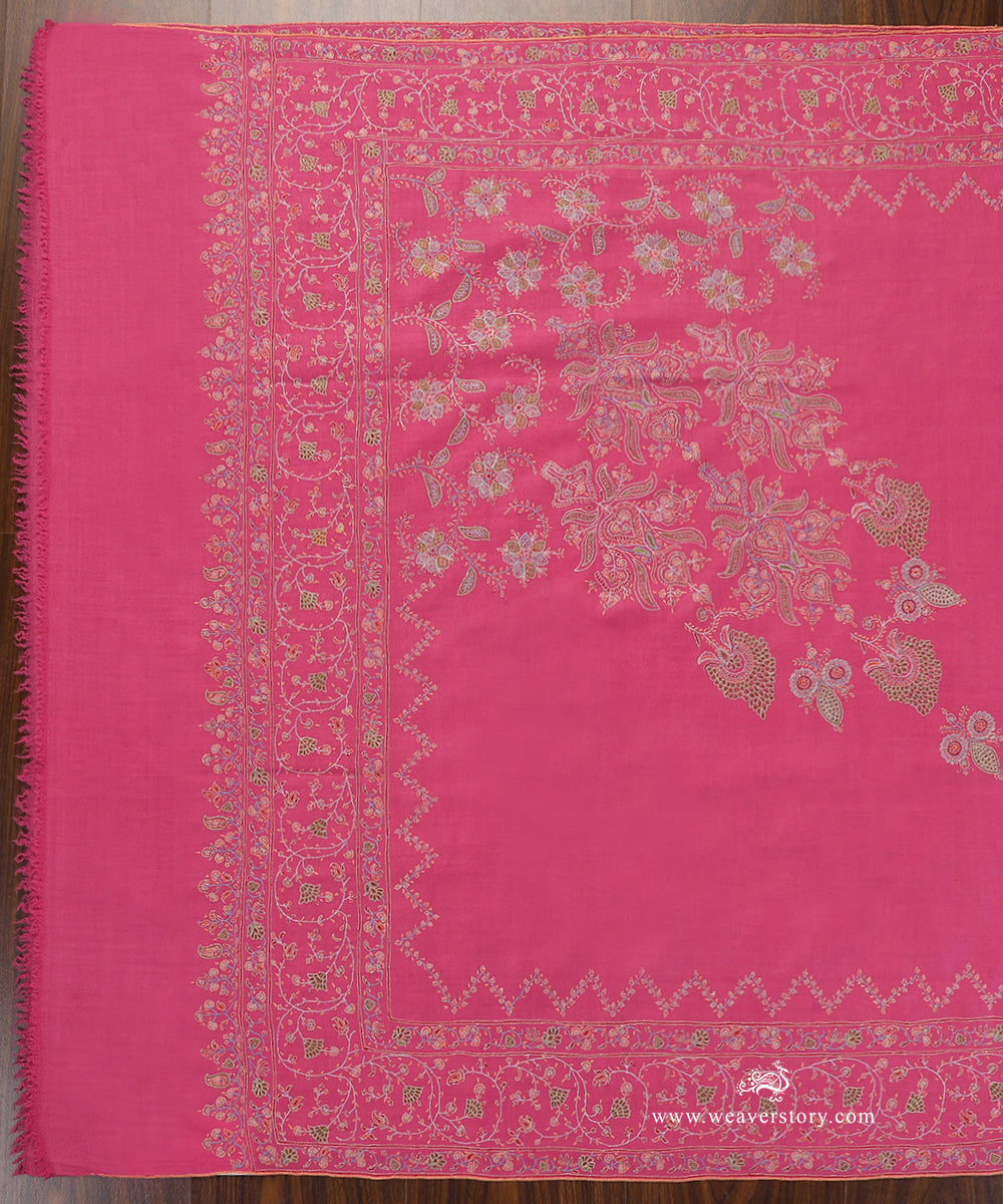 Handwoven_Pink_Pure_Pashmina_Shawl_With_Soznikari_Embroidery_All_Over_WeaverStory_02