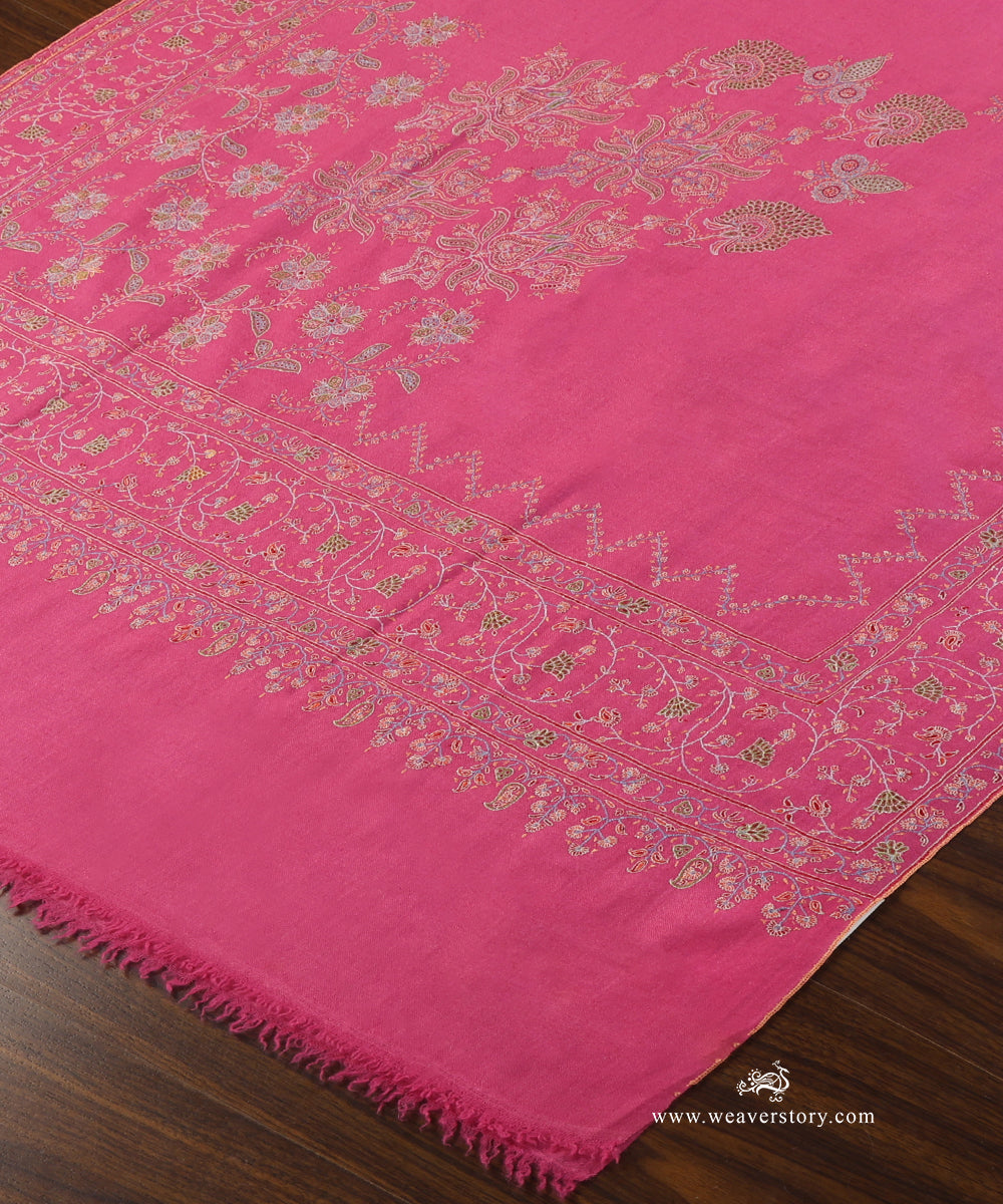 Handwoven_Pink_Pure_Pashmina_Shawl_With_Soznikari_Embroidery_All_Over_WeaverStory_03