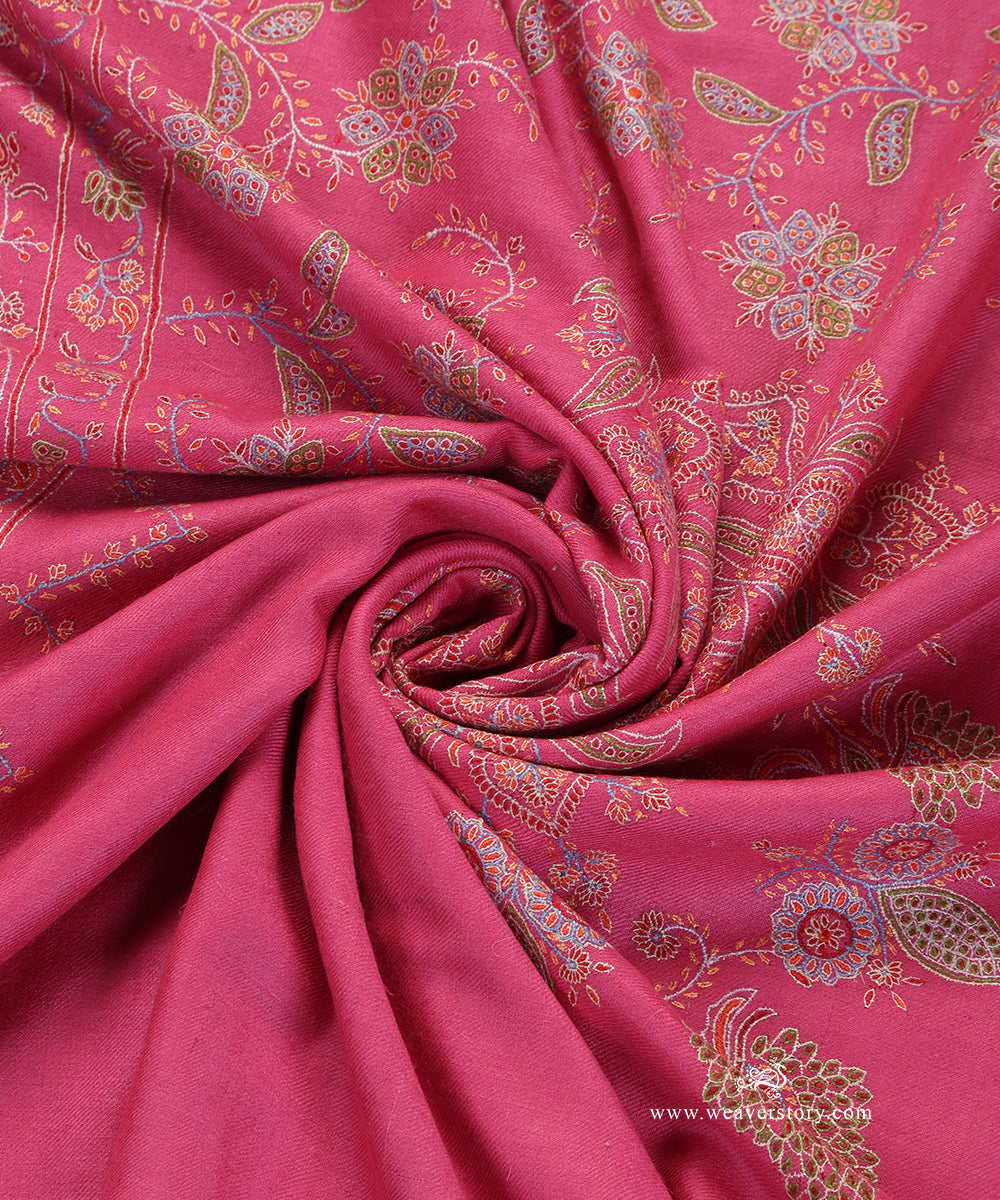 Handwoven_Pink_Pure_Pashmina_Shawl_With_Soznikari_Embroidery_All_Over_WeaverStory_05