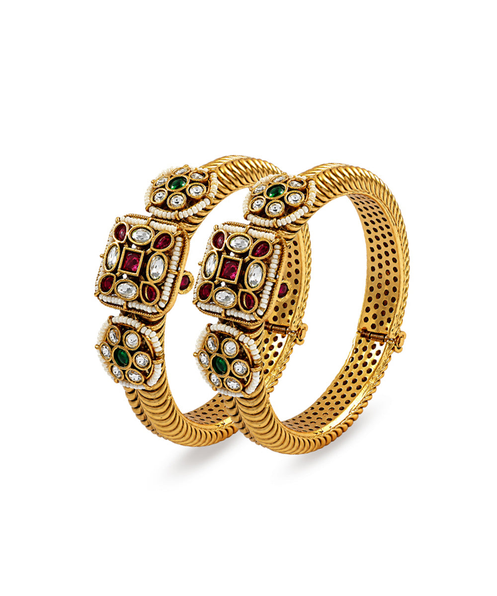 Mysuru Polki Bangle Set