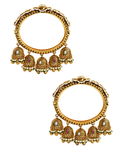 Vaigai Ghungroo Heritage Bangle Set
