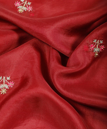 Deep_Maroon_Handloom_Organza_Zardozi_Embroidered_Dupatta_WeaverStory_05