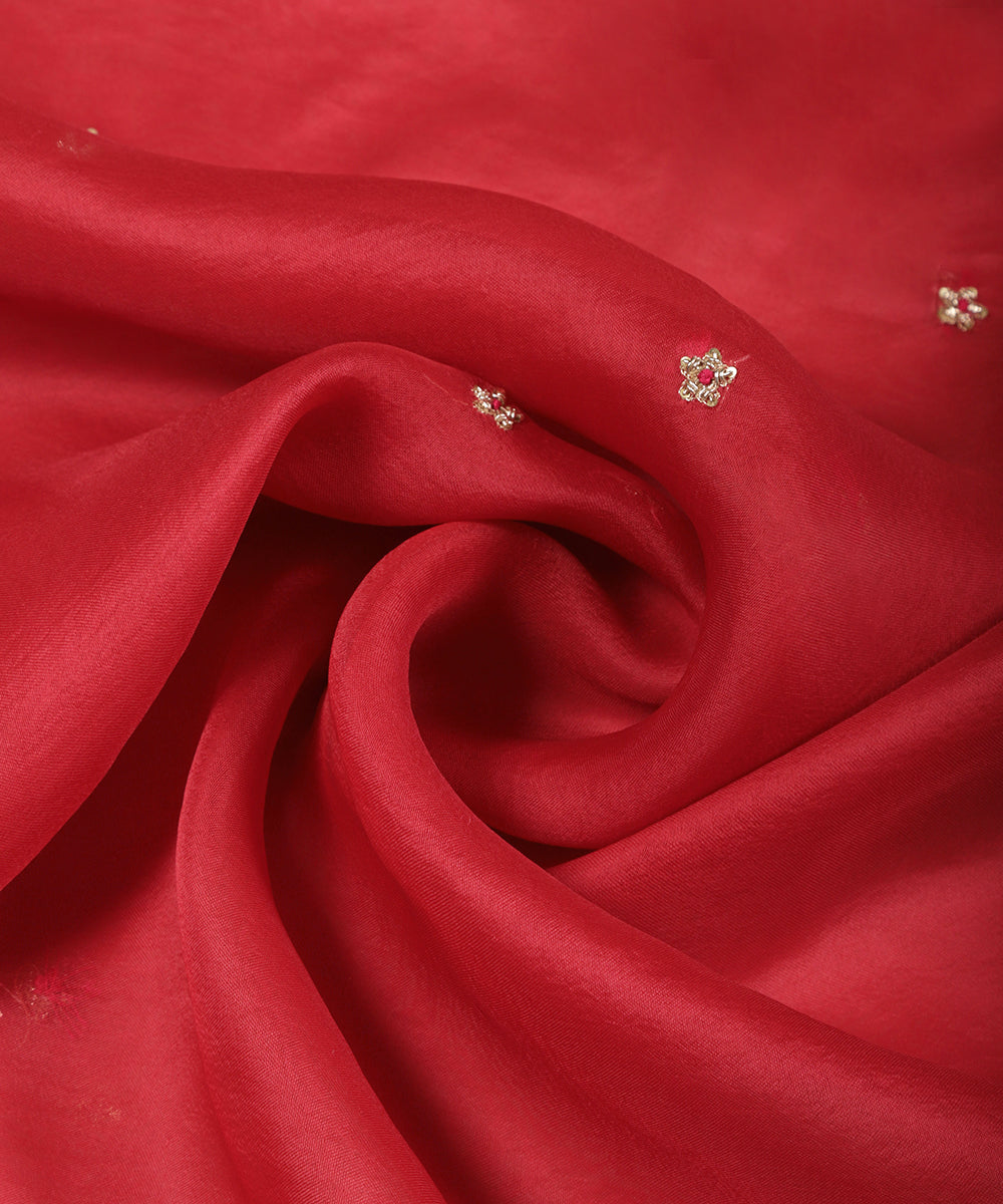 Bright_Red_Handloom_Zardozi_Embroidered_Pure_Organza_Dupatta_WeaverStory_05