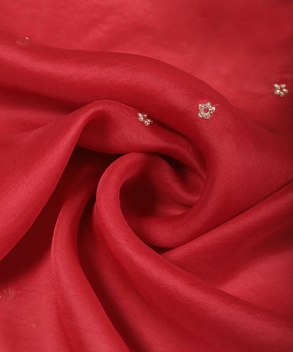 Bright_Red_Handloom_Zardozi_Embroidered_Pure_Organza_Dupatta_WeaverStory_05