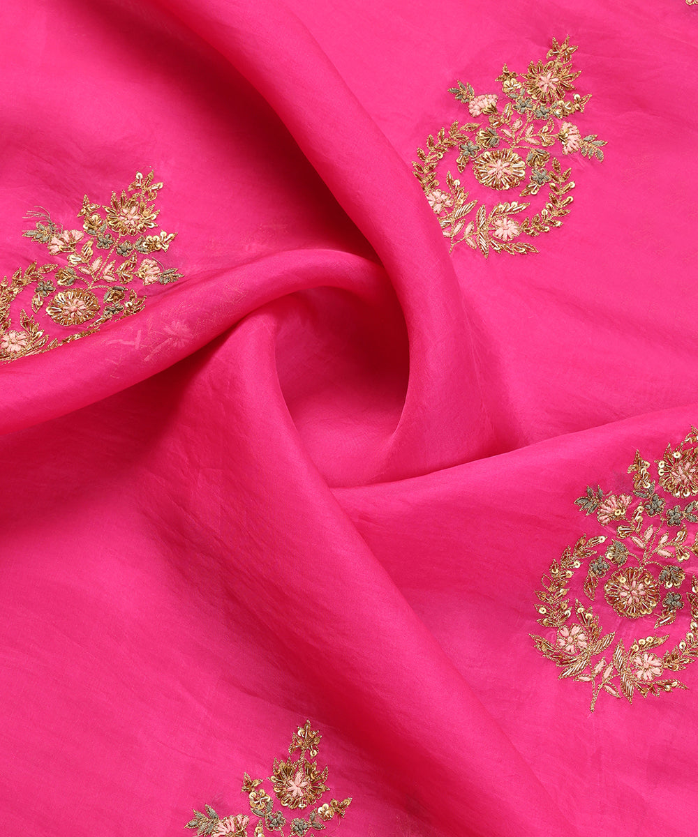 Hot_Pink_Handloom_Organza_Dupatta_With_Zardozi_Embroidery_WeaverStory_05