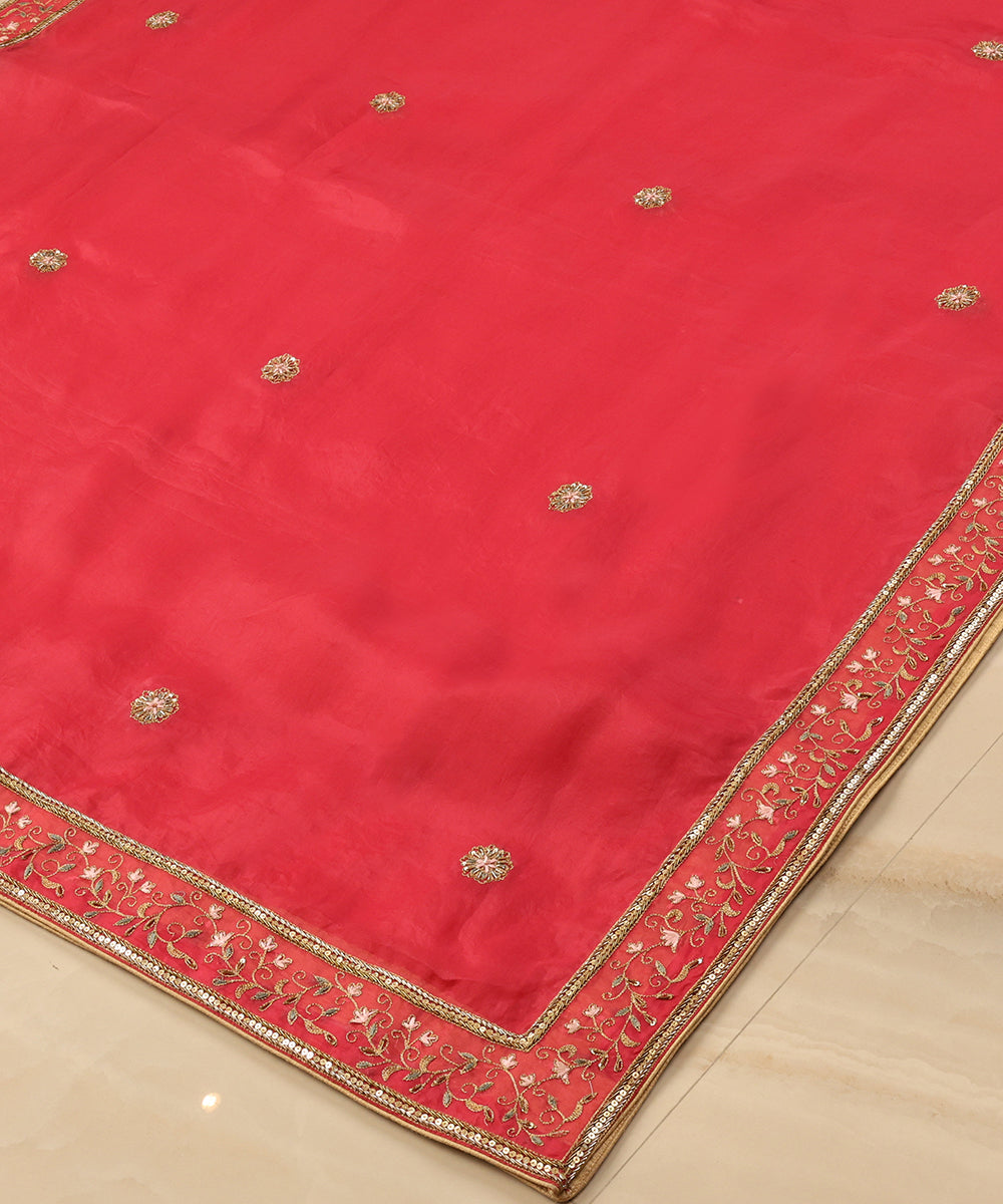 Rose_Pink_Handloom_Organza_Dupatta_With_Allover_Hand_Embroidered_Zardozi_Motifs_WeaverStory_03