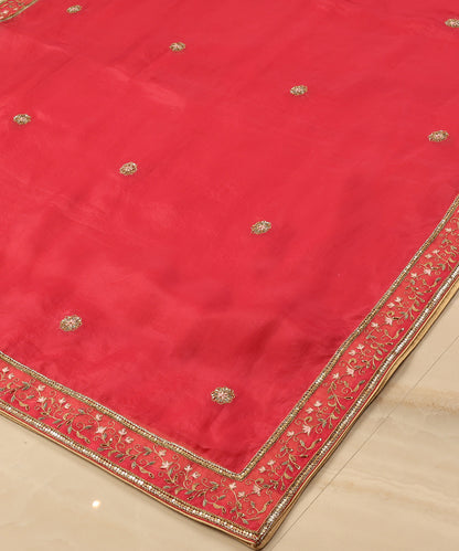 Rose_Pink_Handloom_Organza_Dupatta_With_Allover_Hand_Embroidered_Zardozi_Motifs_WeaverStory_03