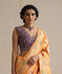 Purple_Raw_Silk_Sleeveless_Leaf_Border_Blouse_WeaverStory_01