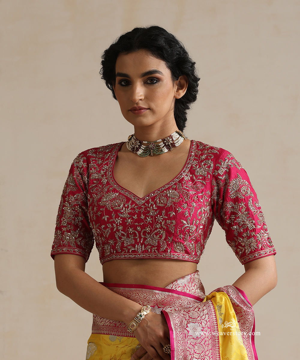 Hot_Pink_Chinia_Silk_Jaal_Embroidery_WeaverStory_02