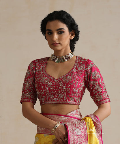 Hot_Pink_Chinia_Silk_Jaal_Embroidery_WeaverStory_02
