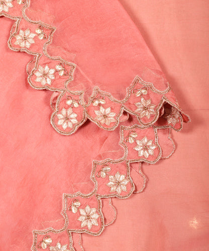 Peach_Handloom_Scalloped_Border_Organza_Dupatta_With_Embroidery_WeaverStory_04