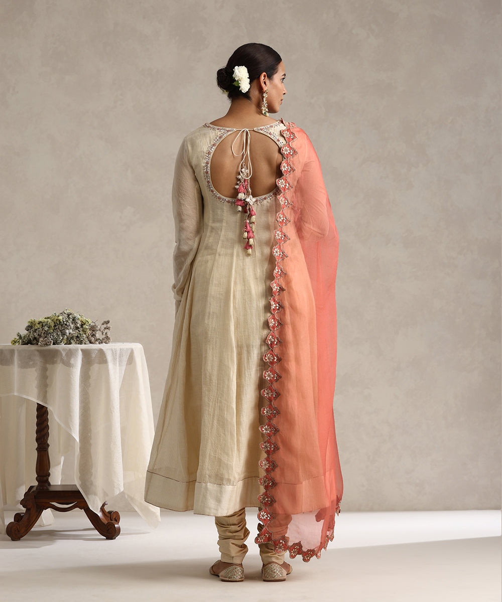 Offwhite_Hand_Embroidered_Pure_Chanderi_Gota_Patti_Anarkali_Set_WeaverStory_05