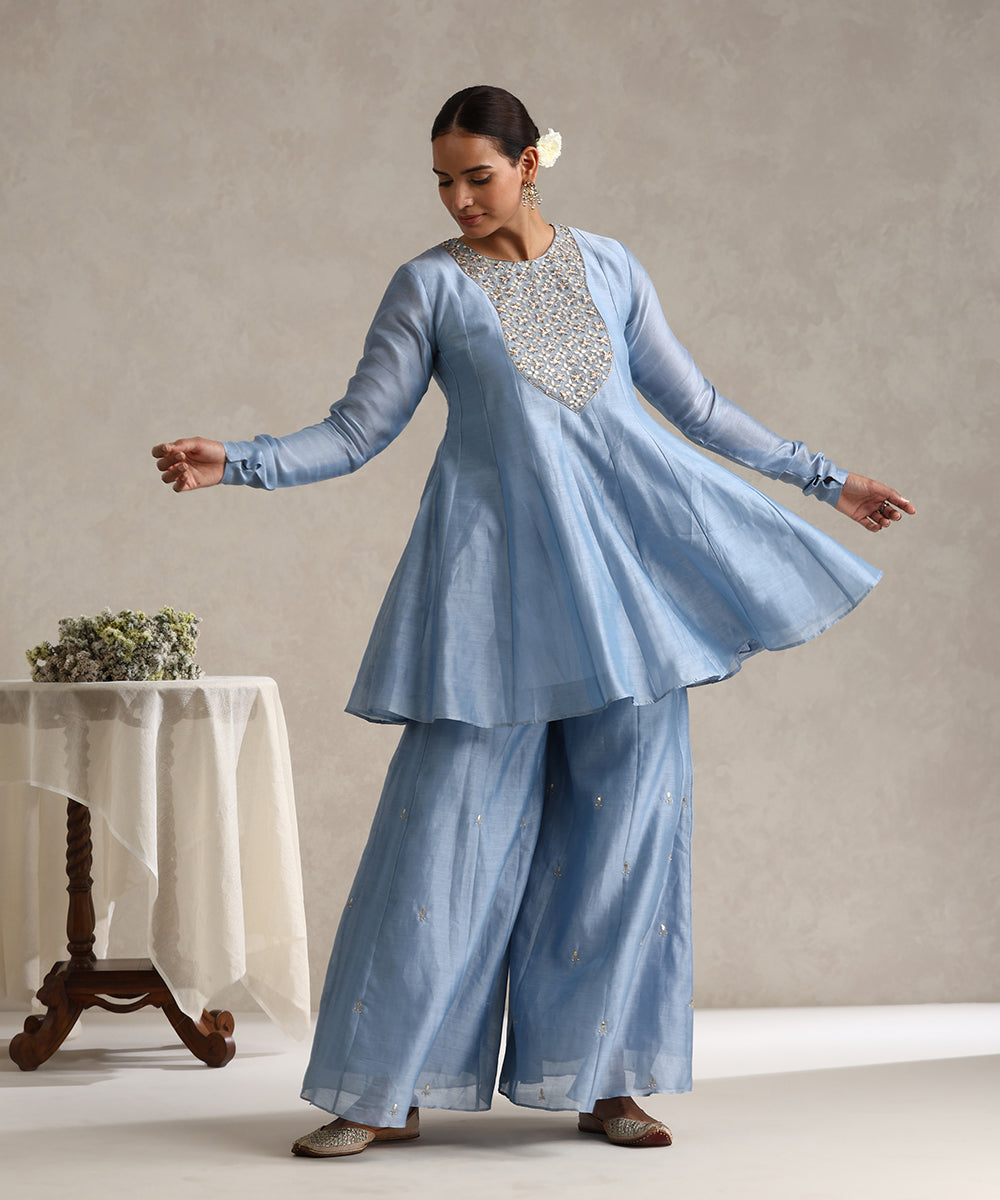 Light_Blue_Hand_Embroidered_Pure_Chanderi_Gota_Patti_Sharara_Set_WeaverStory_04