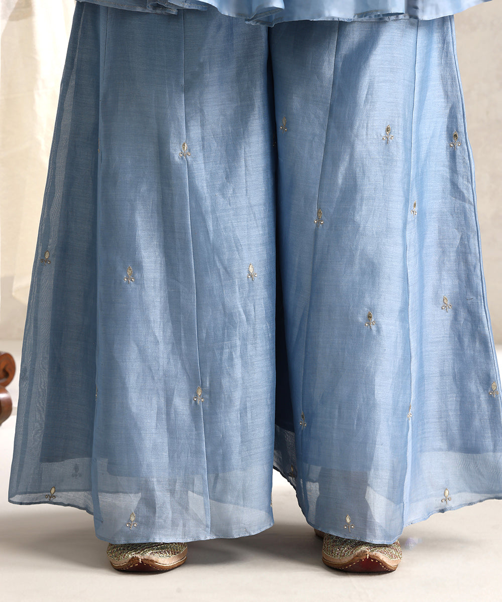 Light_Blue_Hand_Embroidered_Pure_Chanderi_Gota_Patti_Sharara_Set_WeaverStory_07