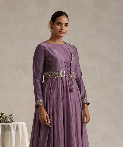 Purple_Hand_Embroidered_Gota_Patti_Anarkali_Set_And_Macthing_Koti_WeaverStory_02