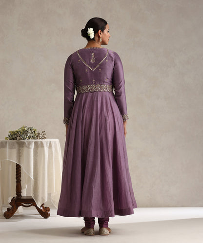 Purple_Hand_Embroidered_Gota_Patti_Anarkali_Set_And_Macthing_Koti_WeaverStory_04