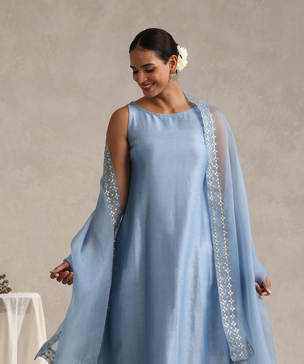 Light_Blue_Hand_Embroidered_Pure_Chanderi_Full_Lenght_Kurta_Set_WeaverStory_02