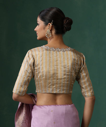 Gold_And_Silver_Pure_Tissue_Silk_Blouse_With_Scalloped_Embroidery_WeaverStory_07