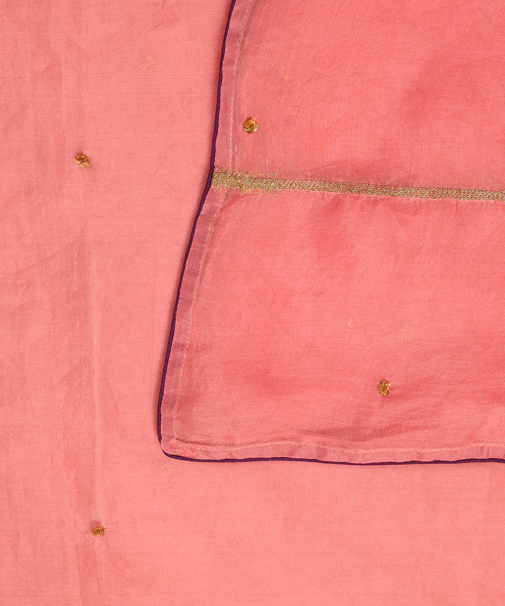 Light_Pink_Handloom_Organza_Dupatta_With_Hand_Embroidery_And_Purple_Piping_WeaverStory_04