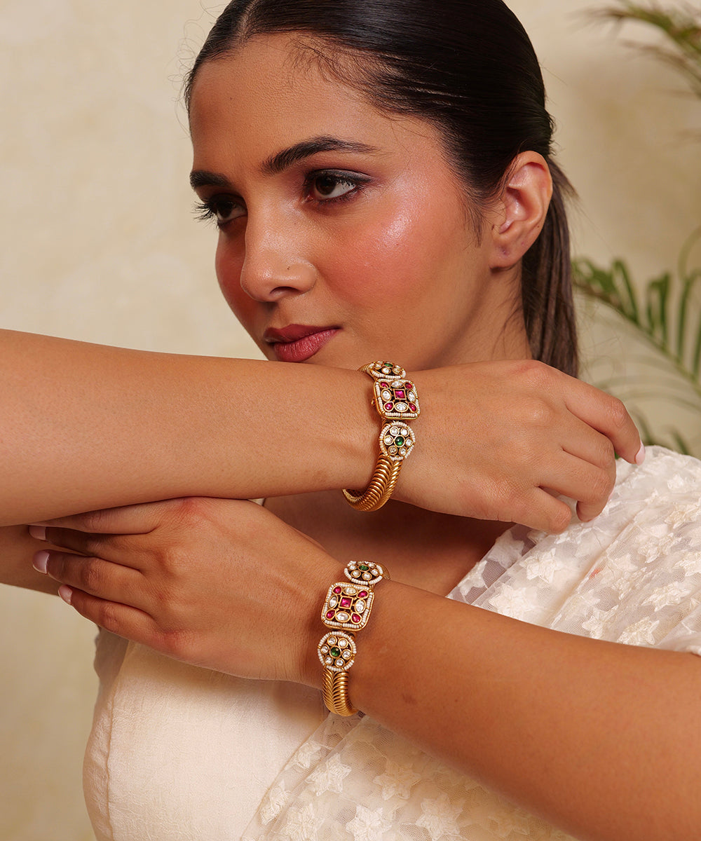 Mysuru Polki Bangle Set