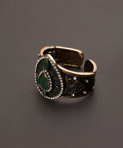 Nyra_Handcrafted_Alloy_Gold_Plated_Cuff_Bracelet_With_Tear_Drop_Centrepiece_And_Semi_Precious_Stones_WeaverStory_03