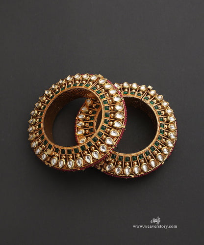 Sahabat Handcrafted Gold Plated Alloy Bangles Set