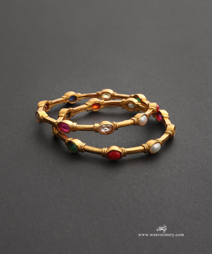 Lina Handcrafted Gold Plated Alloy Bangles Set