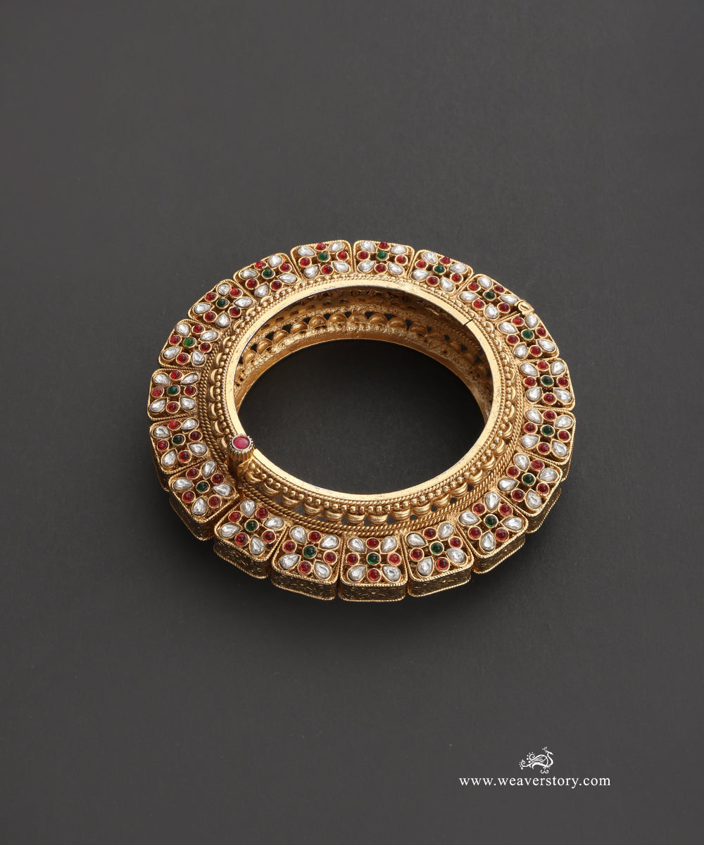 Hiba Handcrafted Gold Plated Alloy Bangle