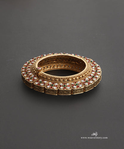 Hiba Handcrafted Gold Plated Alloy Bangle