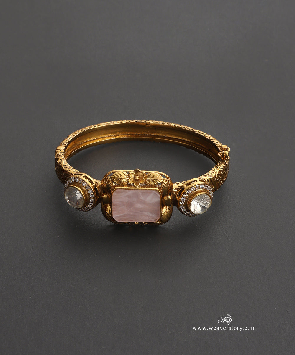 Sambul Handcrafted Gold Plated Alloy Bangle
