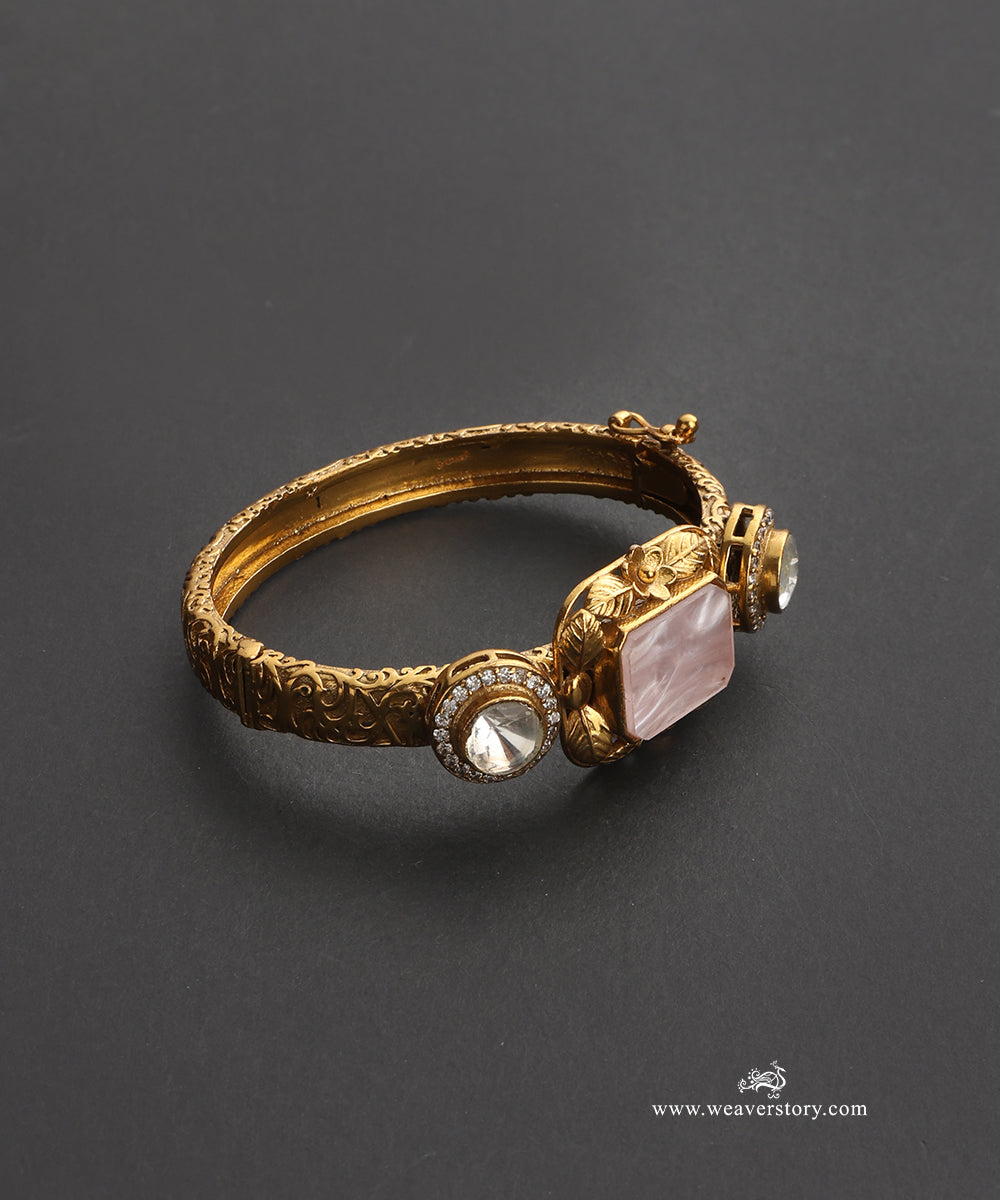 Sambul Handcrafted Gold Plated Alloy Bangle
