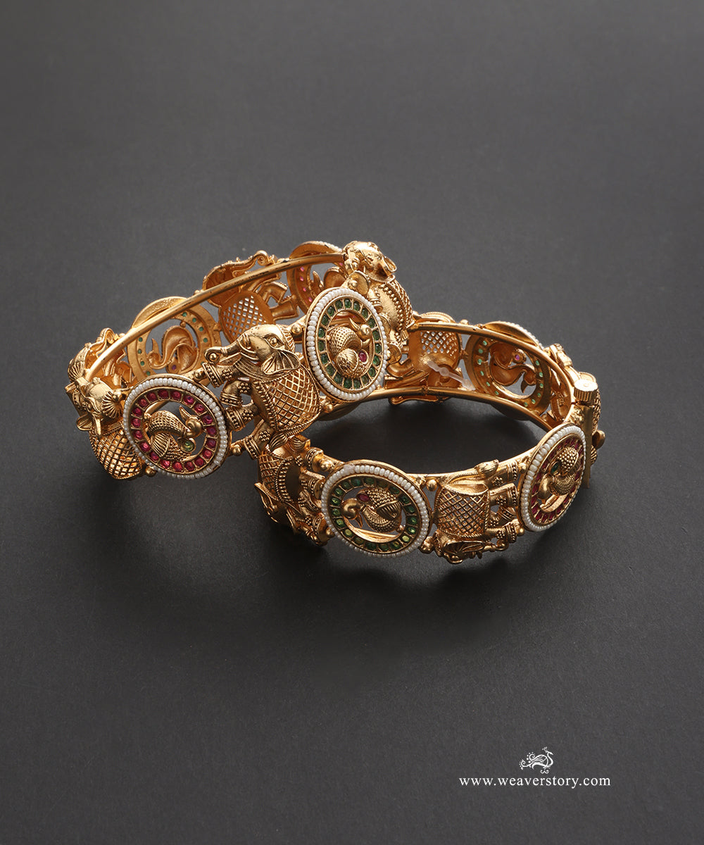 Javeria Handcrafted Gold Plated Alloy Bangles Set