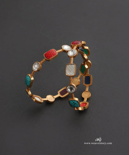 Maya Handcrafted Gold Plated Alloy Bangles Set