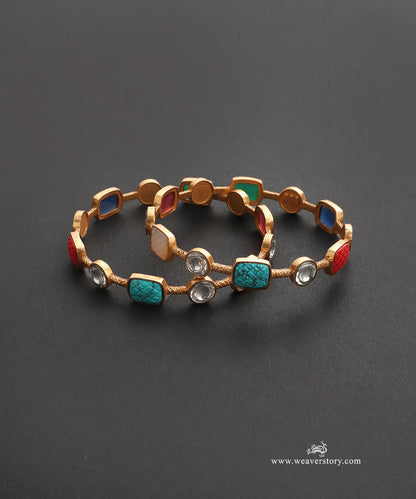 Maya Handcrafted Gold Plated Alloy Bangles Set