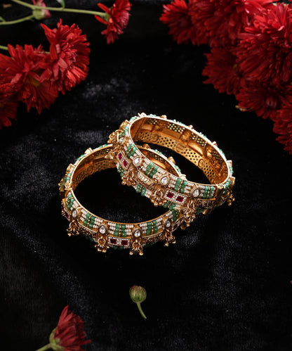 Nyasa_Handcrafted_Alloy_Gold_Plated_Bangles_With_Semi_Precious_Stones_WeaverStory_01
